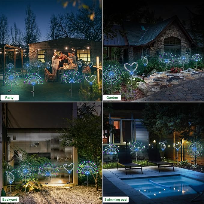 2-Pack Solar Landscape Lights for Garden