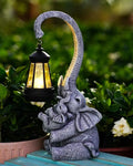Solar Elephant Garden Statue Light, Outdoor Decor