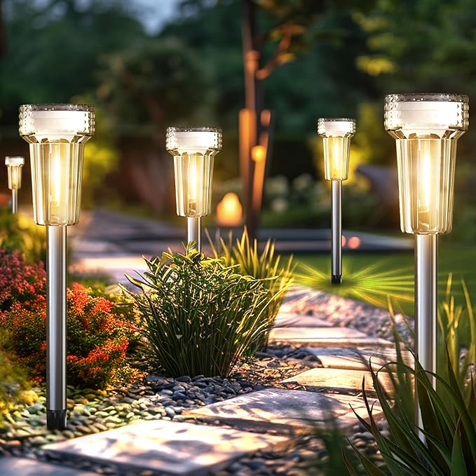 Solar Pathway Lights 8-Pack, Walkway LED