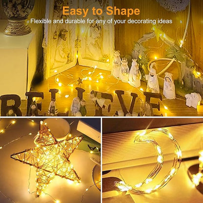 Christmas Yard String Lights 6-Pack, 7ft 20 LED Waterproof