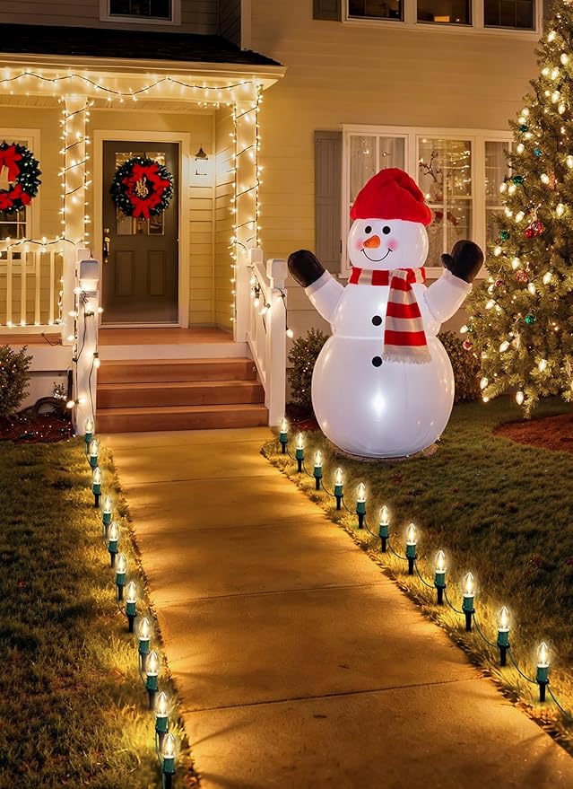9 LED Christmas Twinkle Lights, 26ft Waterproof for Patio