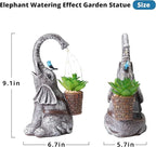 Solar Elephant Garden Statue Light, Outdoor Decor