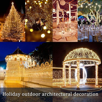 39ft Warm White Outdoor Edison String Lights, Weatherproof