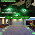 12-Pack Solar Dock Lights, Red Waterproof LED