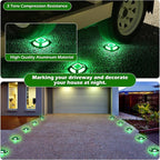 Solar Deck Lights, Red Waterproof LED