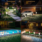 Warm White Solar Pathway Lights 2-Pack, Garden LED