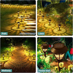 10-Pack Solar Path Lights, Outdoor Driveway LED