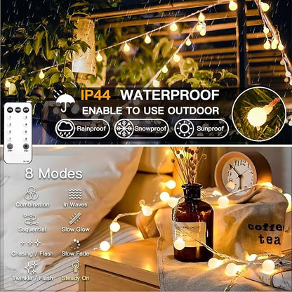 Christmas Fairy Lights, 33ft 100 LED Battery Twinkle Lights