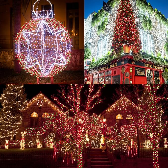 300 LED Christmas Twinkle Lights, 5ft Waterproof for Patio