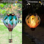 Hummingbird Solar Lantern Set, Metal Outdoor Lighting