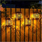 Garden Solar Lantern Set, Rustic Backyard Lighting