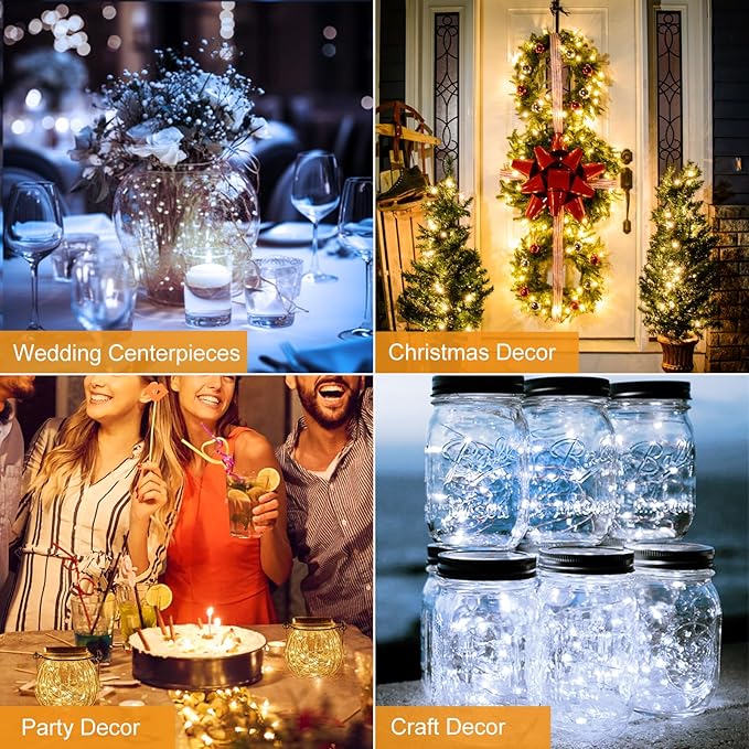 Christmas Yard String Lights 30-Pack, 7ft 20 LED Waterproof