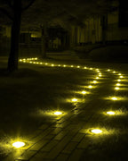 8-Pack Warm White In-Ground Solar Lights, Flat LED Landscape
