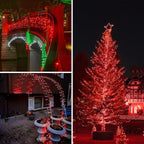 4-Pack 20ft Christmas LED String Lights, Waterproof Timer Lights