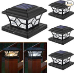 4-Pack Solar Post Cap Lights for Fence, LED