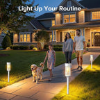4-Pack Solar Pathway Lights, IP65 Waterproof LED Walkway Lights