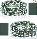 Christmas Fairy Lights 2-Pack, 4ft 50 LED Battery Twinkle Lights