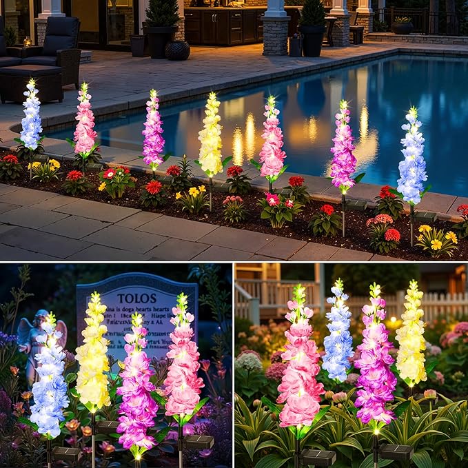 Solar Flower Statue Light, Yard Decor