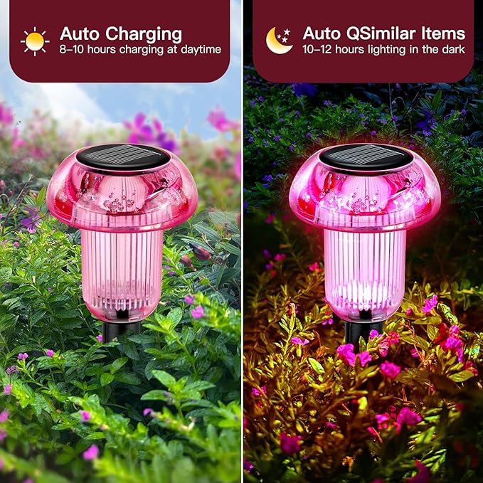 8-Pack Solar Path Lights, Outdoor Garden LED