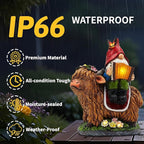 8" Gnome Solar Lawn Figurine Light, Waterproof