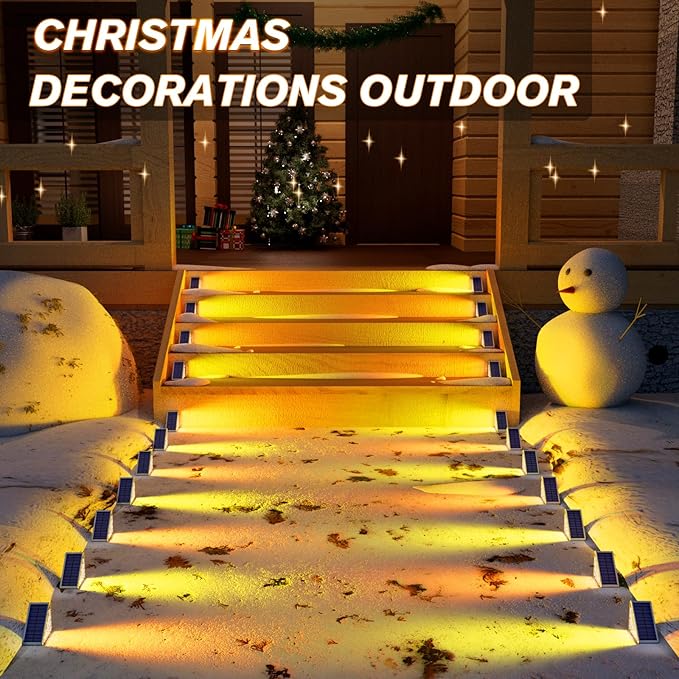 6-Pack Fence Solar Lights, Waterproof LED