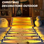 12-Pack Sleek Solar Yard Lights, Outdoor LED