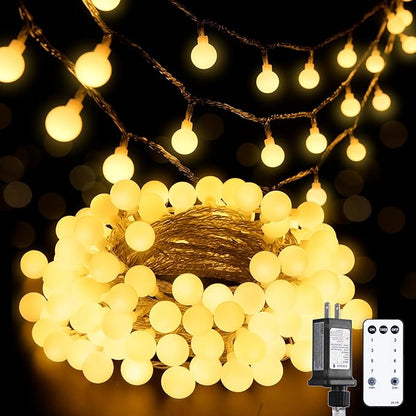 33ft Christmas LED String Lights, Waterproof Timer Lights