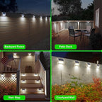16-Pack Solar Stair Step Lights, Cold White Waterproof