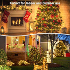 4-Pack Christmas String Lights, 4ft 50 LED Waterproof Twinkle Lights
