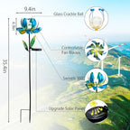 Blue Solar Path Lights, Outdoor Yard LED