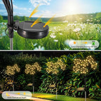 2-Pack Solar Pathway Lights, Waterproof LED Driveway Lights