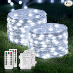 2-Pack Christmas Twinkle Lights, Waterproof for Backyard