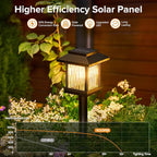 10-Pack Solar Pathway Lights, Waterproof LED Yard Lights