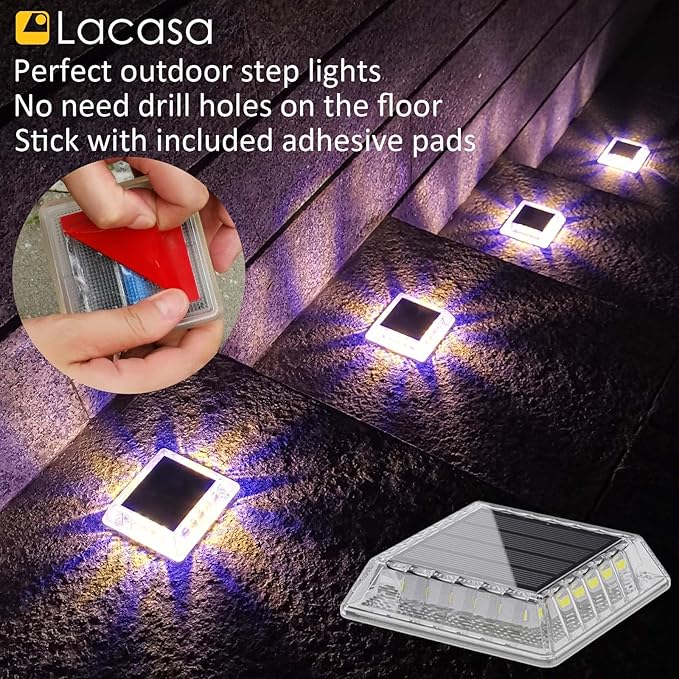 4-Pack IP68 Solar Landscape Lights for Garden