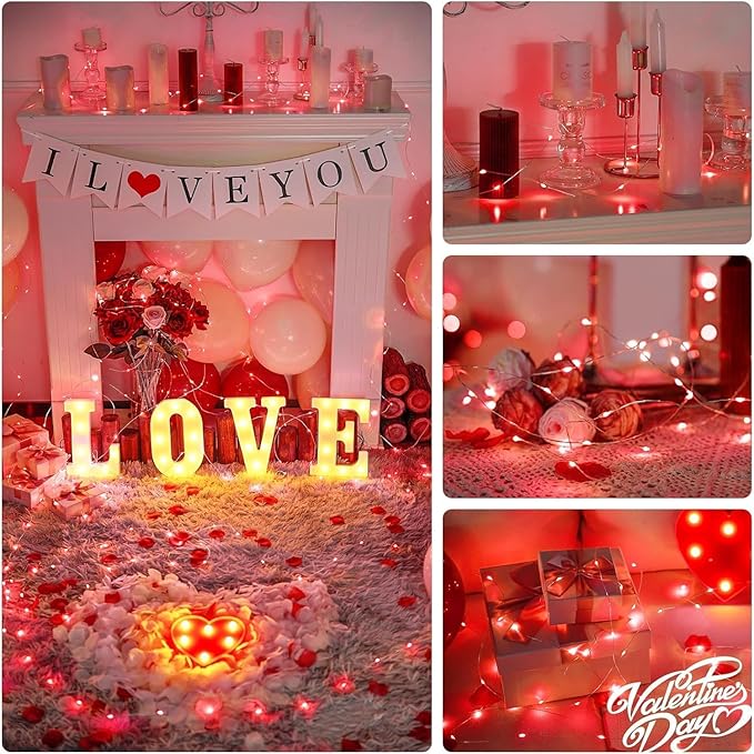 8-Pack Christmas String Lights, 16ft 50 LED Waterproof Twinkle Lights