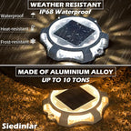 Solar Dock Lights 4-Pack, Waterproof LED