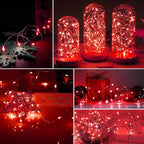 6-Pack Christmas String Lights, 7ft 20 LED Waterproof Twinkle Lights