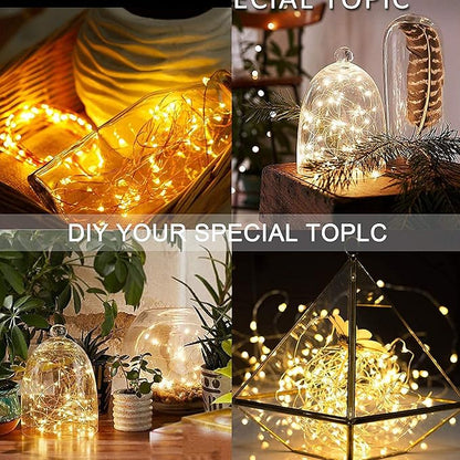 2ft Warm White String Lights for Yard, Waterproof LED