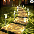 10-Pack Solar Pathway Lights, Waterproof LED Walkway Lights