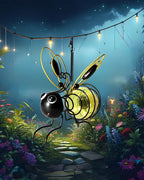 Solar Bee Garden Statue Light, Outdoor Decor