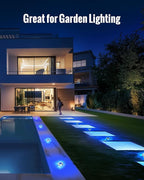 16-Pack Solar Deck Lights, White Waterproof LED