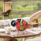 Ladybug Solar Porch Lanterns, Metal Waterproof LED