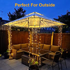 100 LED Christmas Twinkle Lights, 33ft Waterproof for Backyard