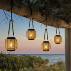Solar Courtyard Lanterns, Backyard Hanging LED Decor