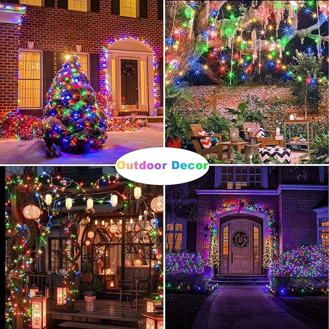 12-Pack 10ft LED Patio String Lights, Waterproof Outdoor
