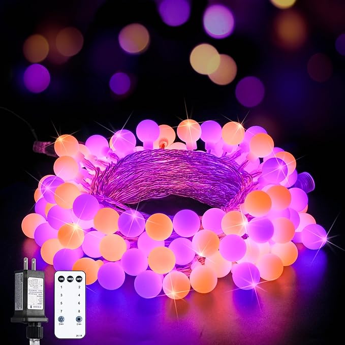33ft Christmas LED String Lights, Waterproof Timer Lights