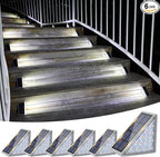 6-Pack Solar Deck Step Lights, Cool White Waterproof