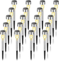 Warm White Solar Pathway Lights 20-Pack, Driveway LED