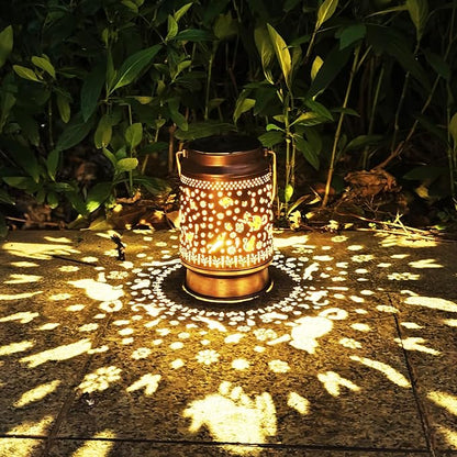 Cat Solar Lanterns Outdoor Waterproof, Garden Decor Metal High Brightness LED Light, Watering Can Lights, Solar Hanging Lantern for Garden,Yard,Patio,Lawn (Cat)