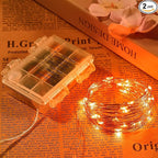Christmas Fairy Lights 2-Pack, 6ft Battery Twinkle Lights
